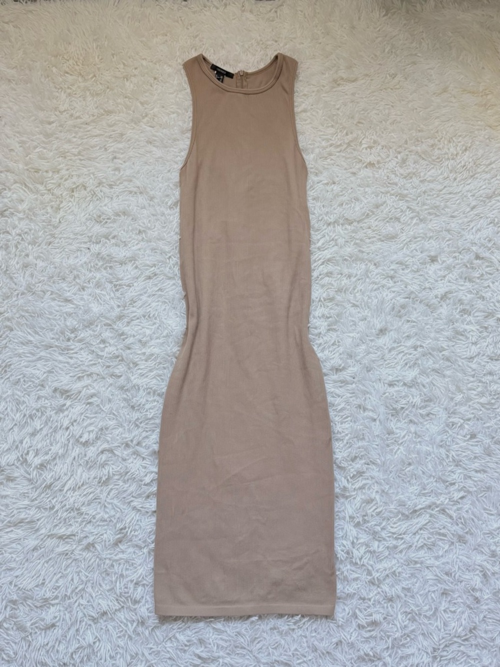 Forever 21 Sleeveless Ribbed Maxi Dress — Tan
